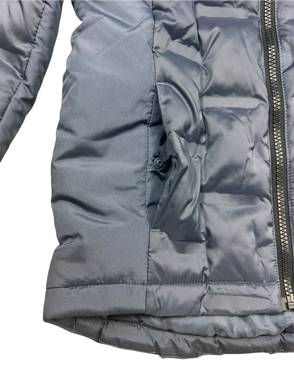 Under Armour UA Puffer Coat Boys 6 blue Winter Jacket quilted full zip hood NWT